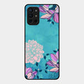 Blue Flower Glass Phone Cover for Oneplus 9R 5G