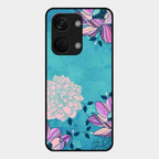 Blue Flower Glass Phone Cover for Oneplus Nord 3 5G