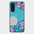 Blue Flower Glass Phone Cover for Oneplus Nord 5 5G
