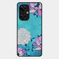 Blue Flower Glass Phone Cover for Oneplus Nord Ce5 5G