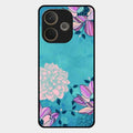 Blue Flower Glass Phone Cover for Oppo A5 Pro 5G