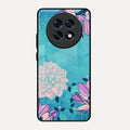 Blue Flower Glass Phone Cover for Oppo F31 Pro Plus 5G