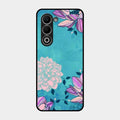 Blue Flower Glass Phone Cover for Oppo K13X 5G