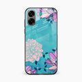 Blue Flower Glass Phone Cover for Oppo K14x 5G