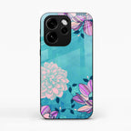 Blue Flower Glass Phone Cover for Oppo Reno 15C 5G