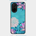 Blue Flower Glass Phone Cover for Poco C71