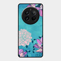 Blue Flower Glass Phone Cover for Realme 12 Pro Plus 5G