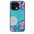 Blue Flower Glass Phone Cover for Realme 16 Pro 5G