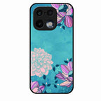 Blue Flower Glass Phone Cover for Realme 16 Pro 5G