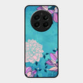 Blue Flower Glass Phone Cover for Realme P1 5G