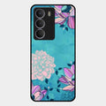 Blue Flower Glass Phone Cover for Realme P3 Lite 5G