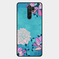Blue Flower Glass Phone Cover for Redmi 9 Prime