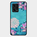 Blue Flower Glass Phone Cover for Redmi Note 12 Pro 5G