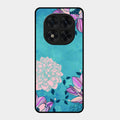 Blue Flower Glass Phone Cover for Redmi Note 15 Pro 5G
