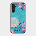 Blue Flower Glass Phone Cover for Samsung Galaxy A16 5G