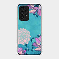 Blue Flower Glass Phone Cover for Samsung Galaxy A53 5G