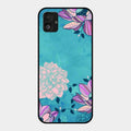 Blue Flower Glass Phone Cover for Samsung Galaxy F14 5G