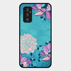 Blue Flower Glass Phone Cover for Samsung Galaxy F23 5G