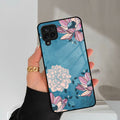Blue Flower Glass Phone Cover for Samsung Galaxy A42 5G