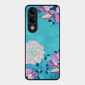 Blue Flower Glass Phone Cover for Vivo T4 Lite 5G