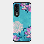 Blue Flower Glass Phone Cover for Vivo T4 Lite 5G