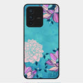 Blue Flower Glass Phone Cover for Vivo V23 5G