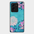 Blue Flower Glass Phone Cover for Vivo V25 Pro 5G
