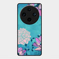 Blue Flower Glass Phone Cover for Vivo X100 Pro 5G