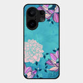 Blue Flower Glass Phone Cover for Vivo X200 Fe 5G