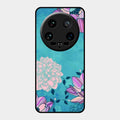 Blue Flower Glass Phone Cover for Xiaomi 14 Ultra