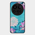 Blue Flower Glass Phone Cover for Xiaomi 15 Ultra 5G