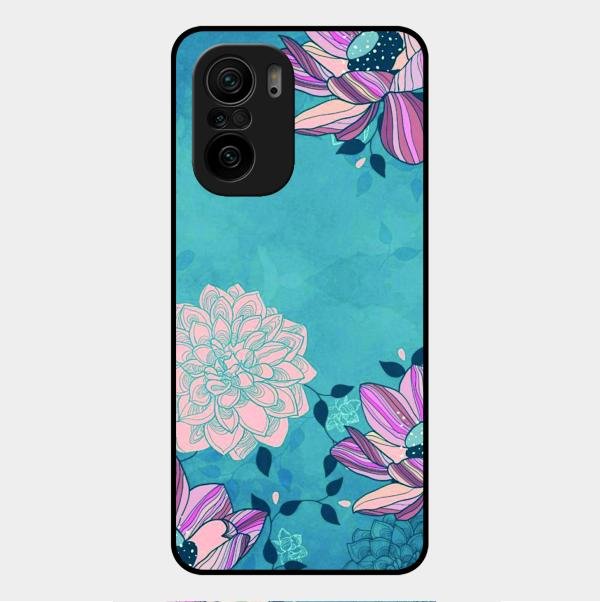 Blue Flower Glass Phone Cover for Xiaomi Mi 11X 5G