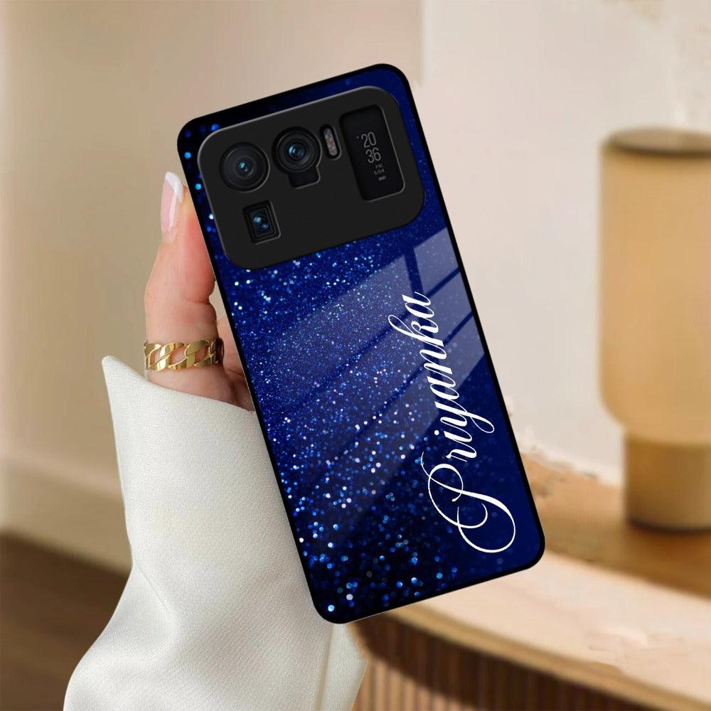 Blue Glitter Customize Glass Case Cover For Redmi/Xiaomi - ShopOnCliQ