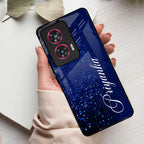 Blue Glitter Customize Glass Case Cover For Motorola - ShopOnCliQ