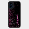 Pink Glitter Customize Glass Case Cover For Motorola