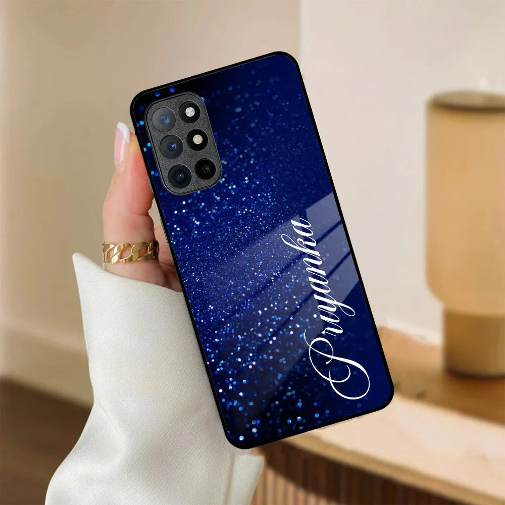 Blue Glitter Customize Glass Case Cover For Oneplus - ShopOnCliQ