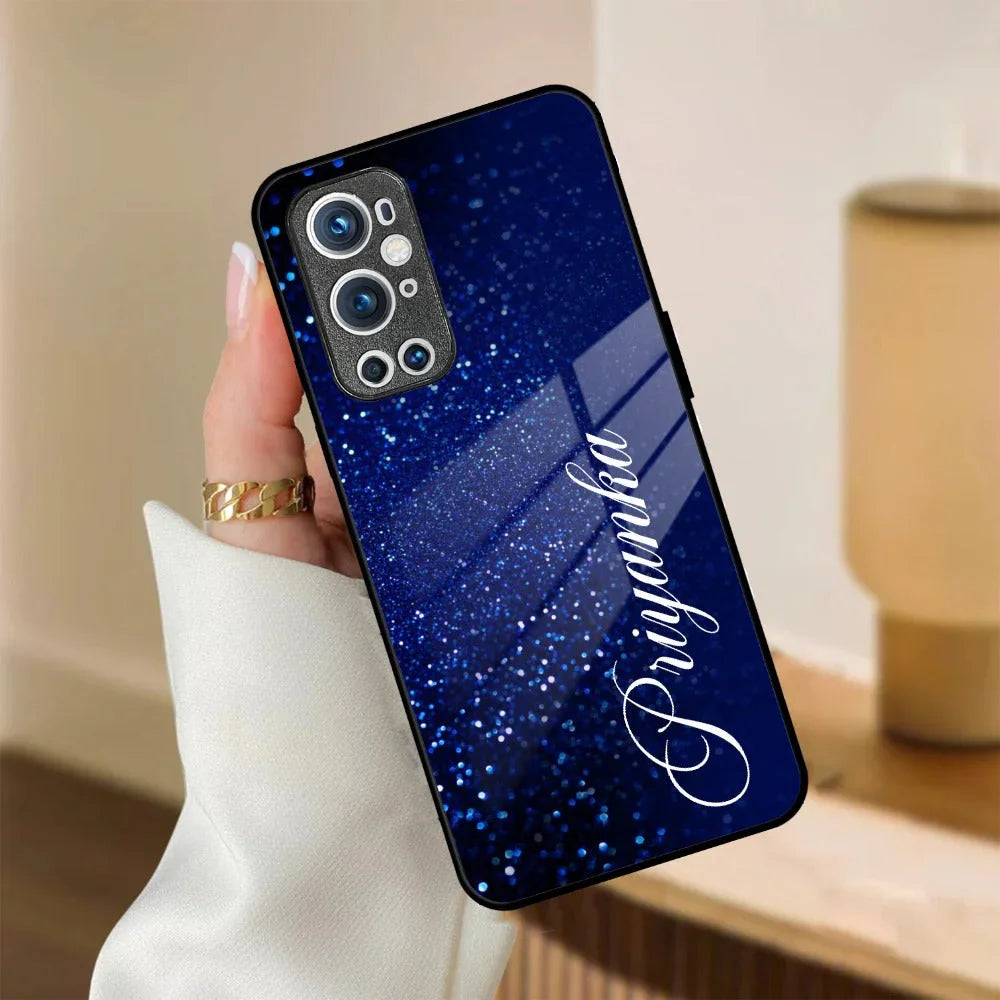 Blue Glitter Customize Glass Case Cover For Oneplus - ShopOnCliQ