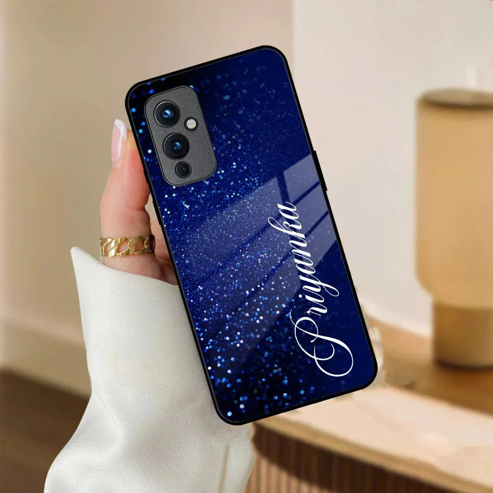 Blue Glitter Customize Glass Case Cover For Oneplus - ShopOnCliQ