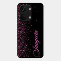 Pink Glitter Customize Glass Case Cover For OnePlus