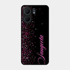 Pink Glitter Customize Glass Case Cover For Oppo