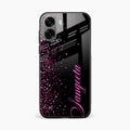 Pink Glitter Customize Glass Case Cover For Oppo