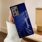 Blue Glitter Customize Glass Case Cover For Samsung - ShopOnCliQ
