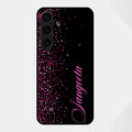 Pink Glitter Customize Glass Case Cover For Samsung