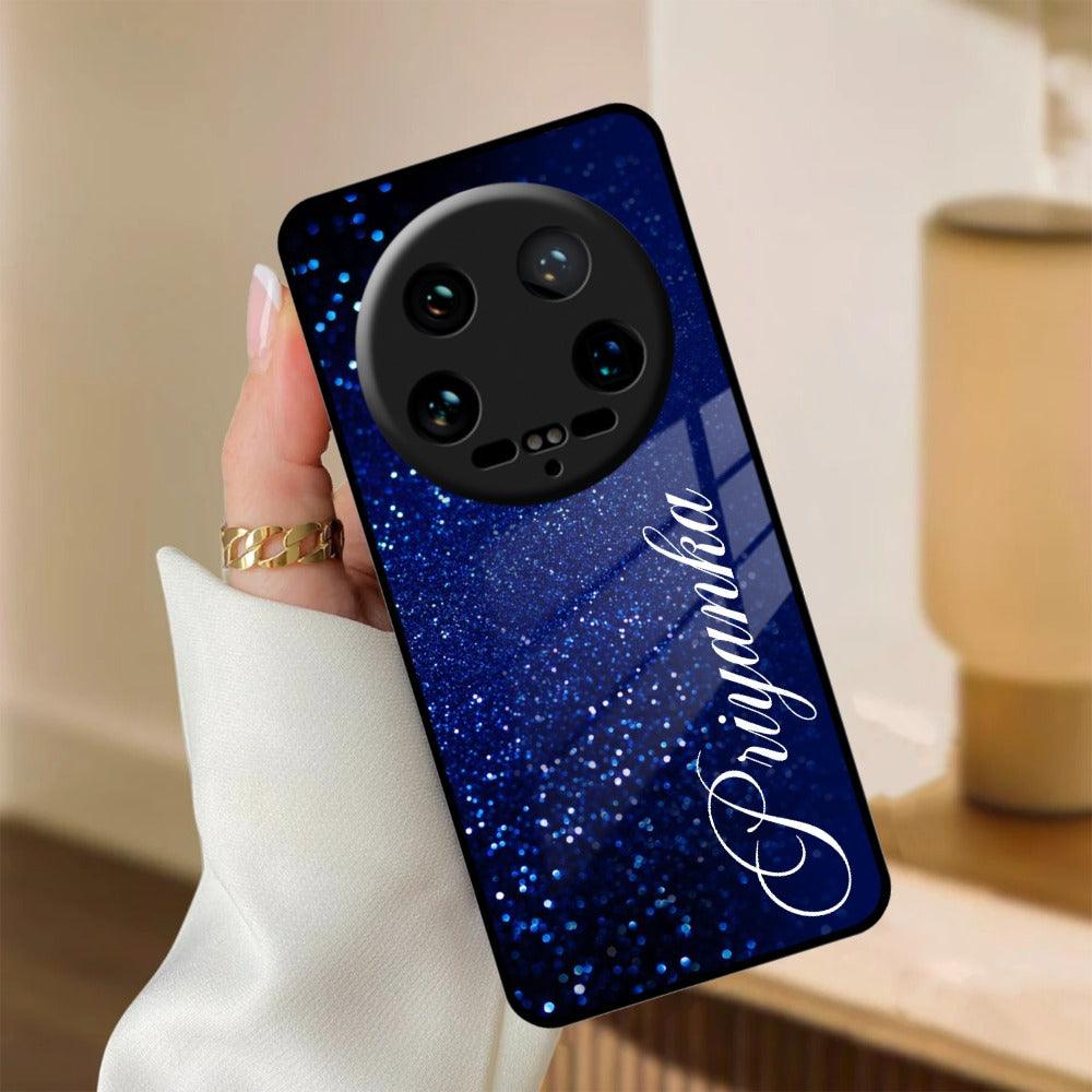 Blue Glitter Customize Glass Case Cover For Redmi/Xiaomi - ShopOnCliQ