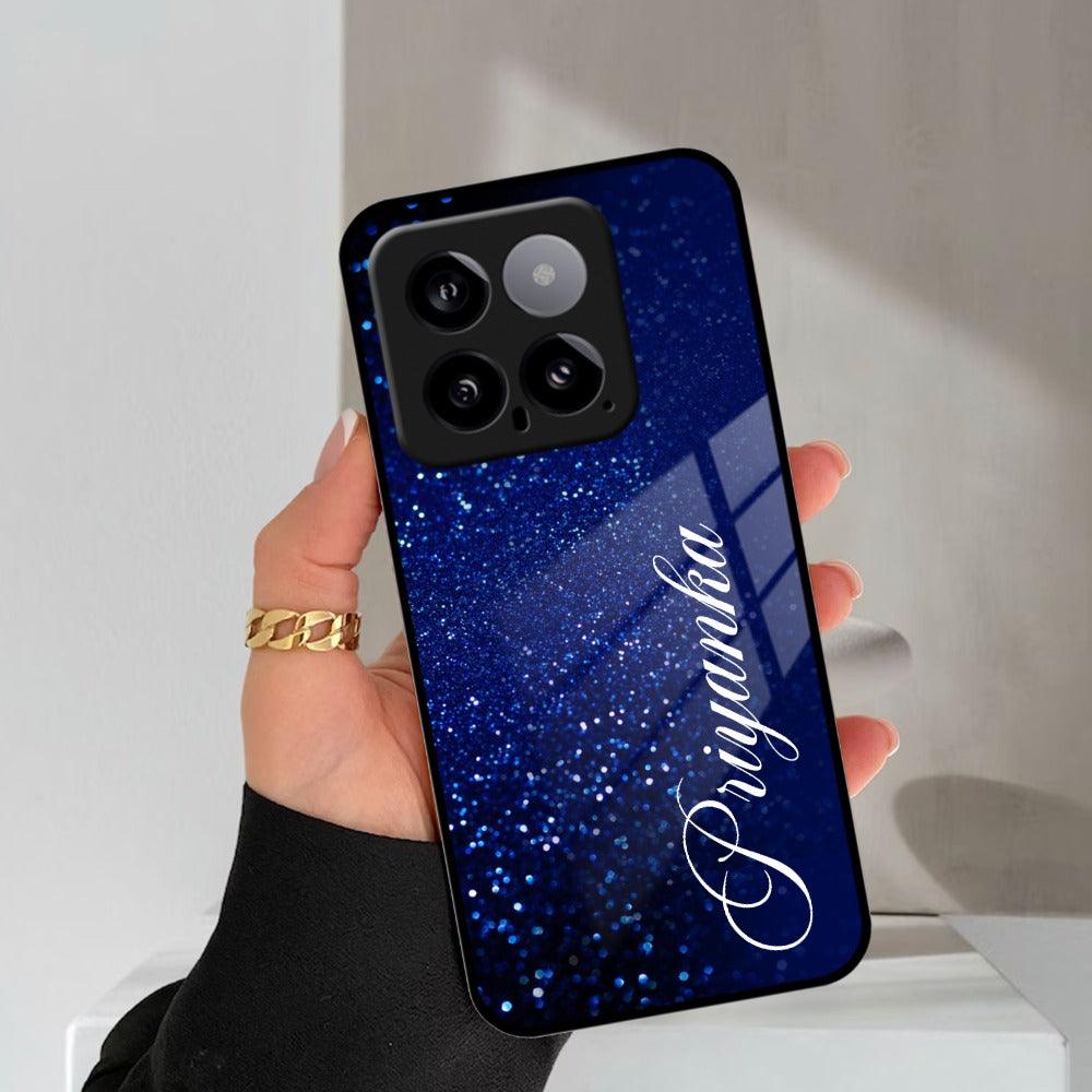 Blue Glitter Customize Glass Case Cover For Redmi/Xiaomi - ShopOnCliQ