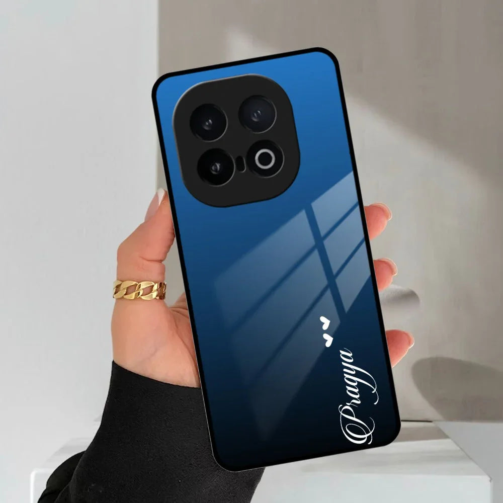 Blue Gradient Glass Case Cover For iQOO - ShopOnCliQ