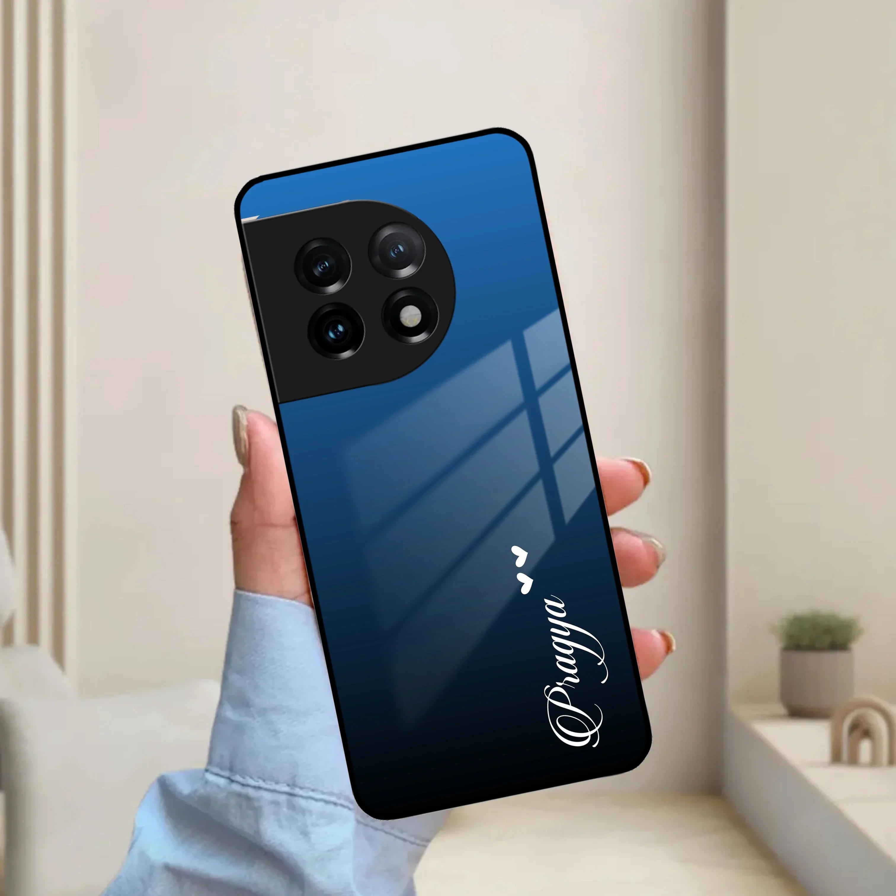 Blue Gradient Glass Case Cover For OnePlus - ShopOnCliQ