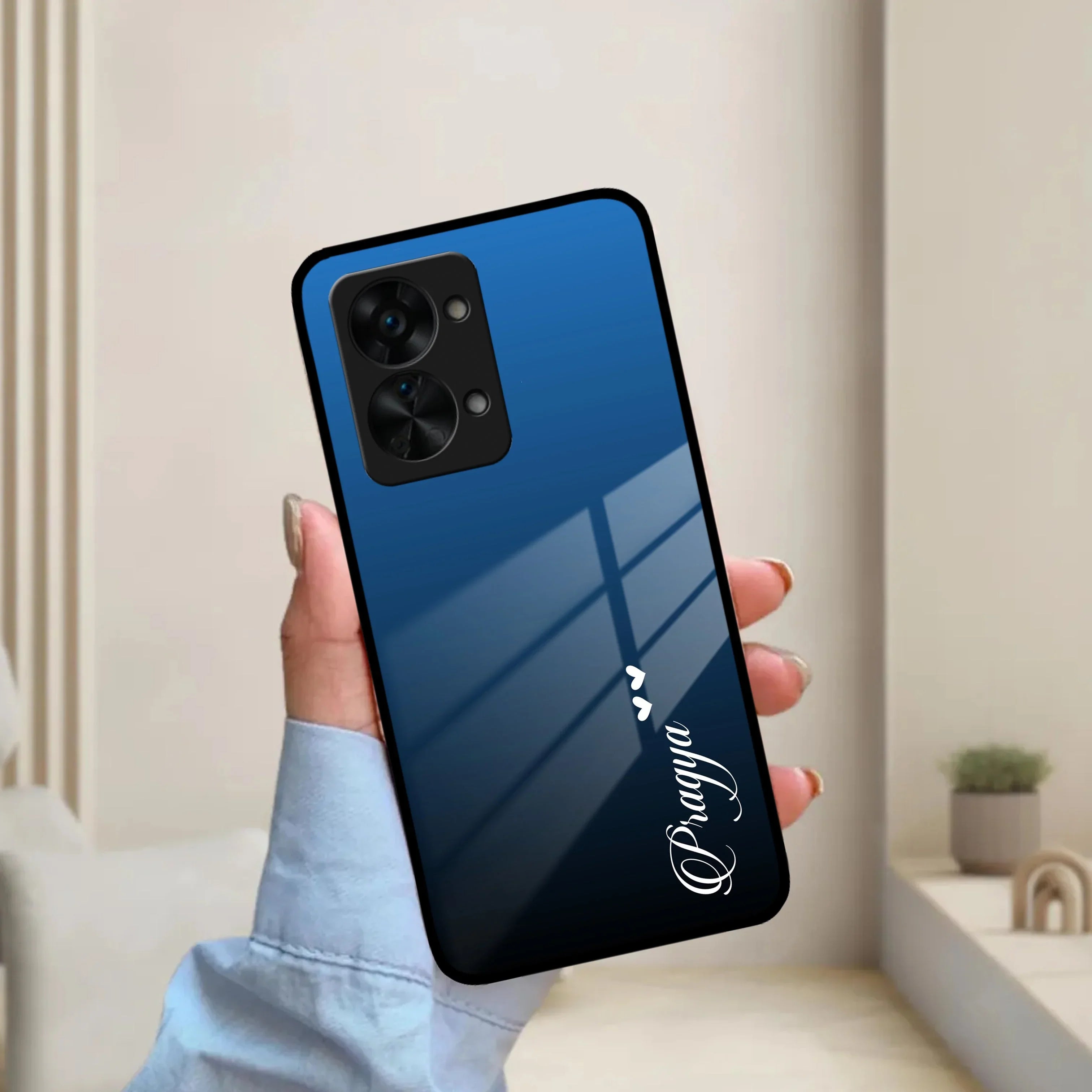 Blue Gradient Glass Case Cover For OnePlus - ShopOnCliQ