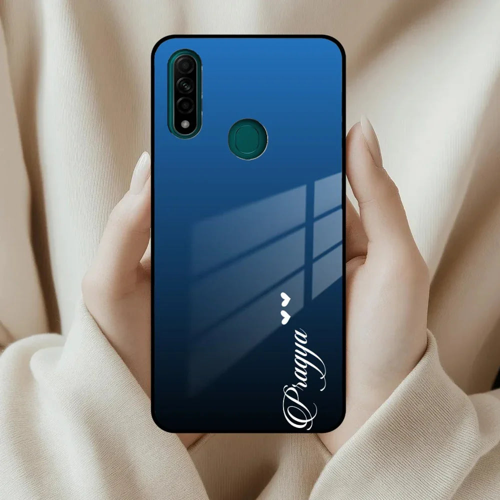 Blue Gradient Glass Case Cover For Oppo - ShopOnCliQ