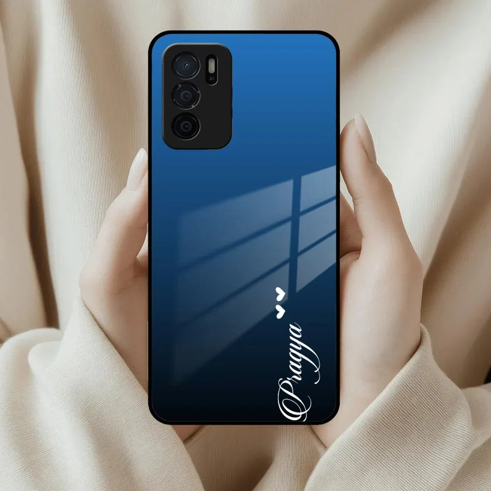 Blue Gradient Glass Case Cover For Oppo - ShopOnCliQ